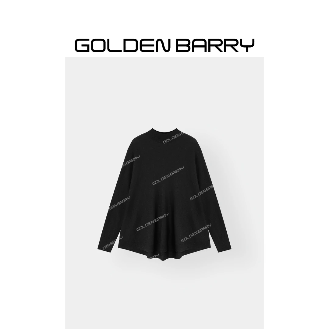 GOLDENBARRY|241260“半暖时光”半高领羊毛A摆毛衫