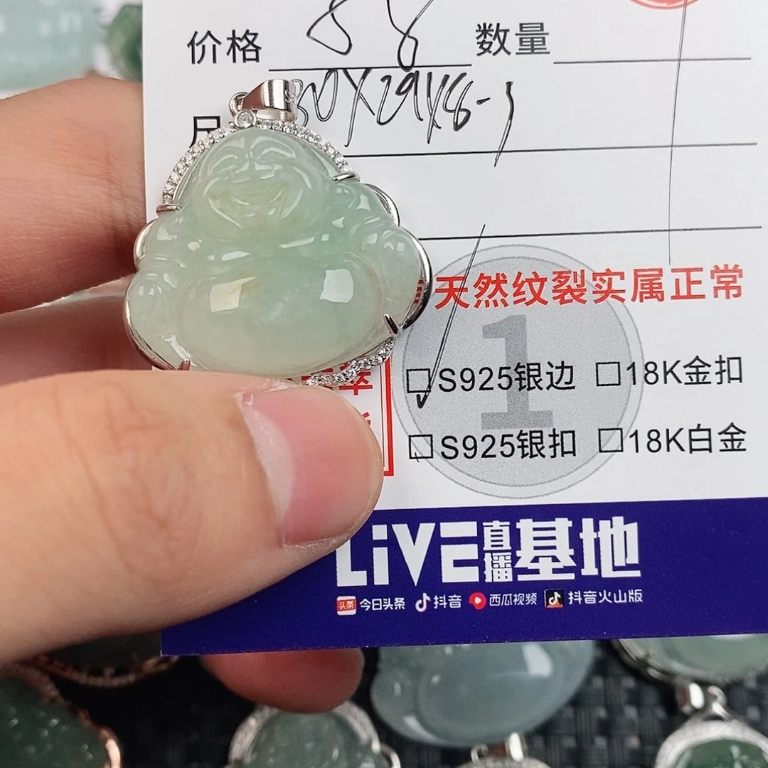 翡翠银S925镶嵌颈饰