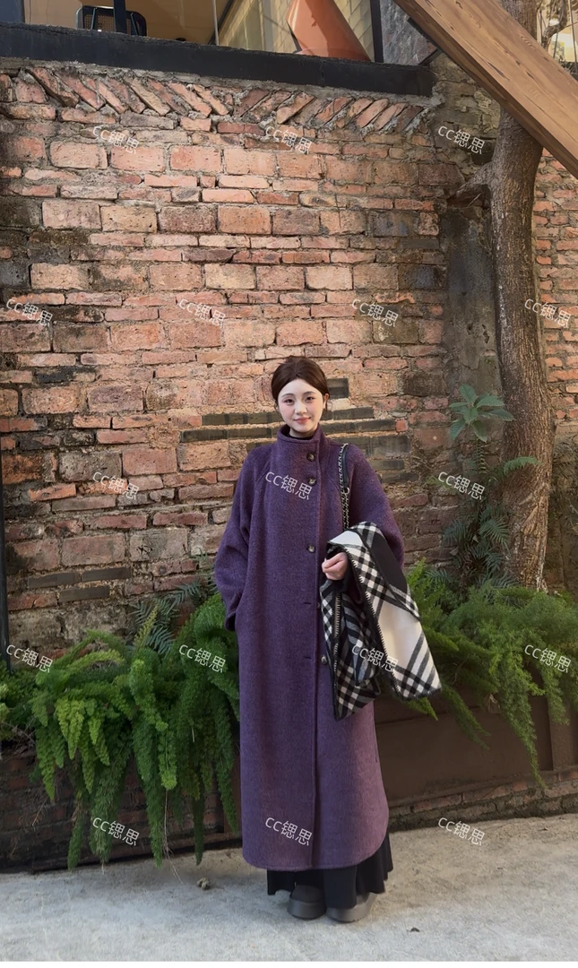 【Cc锶思】2025新款立领超显瘦松弛时尚羊毛大衣