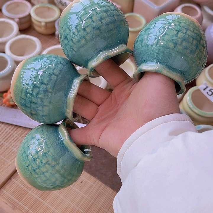 红陶陶瓷花盆当场满12包邮