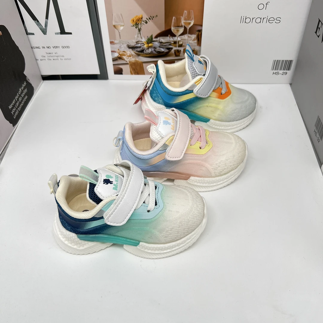595~儿童春秋四季双网面软底超轻运动机能鞋宝宝鞋透气儿童节