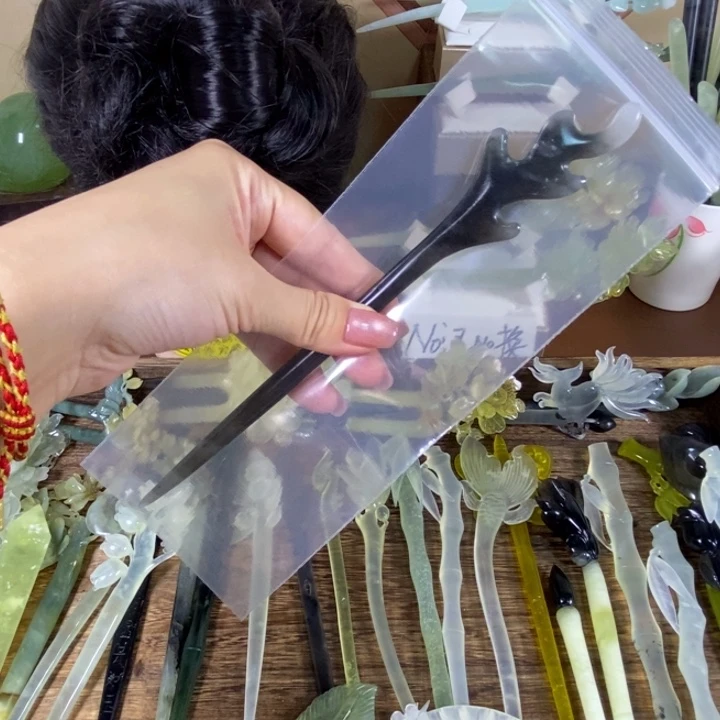蛇纹石玉未镶嵌发饰
