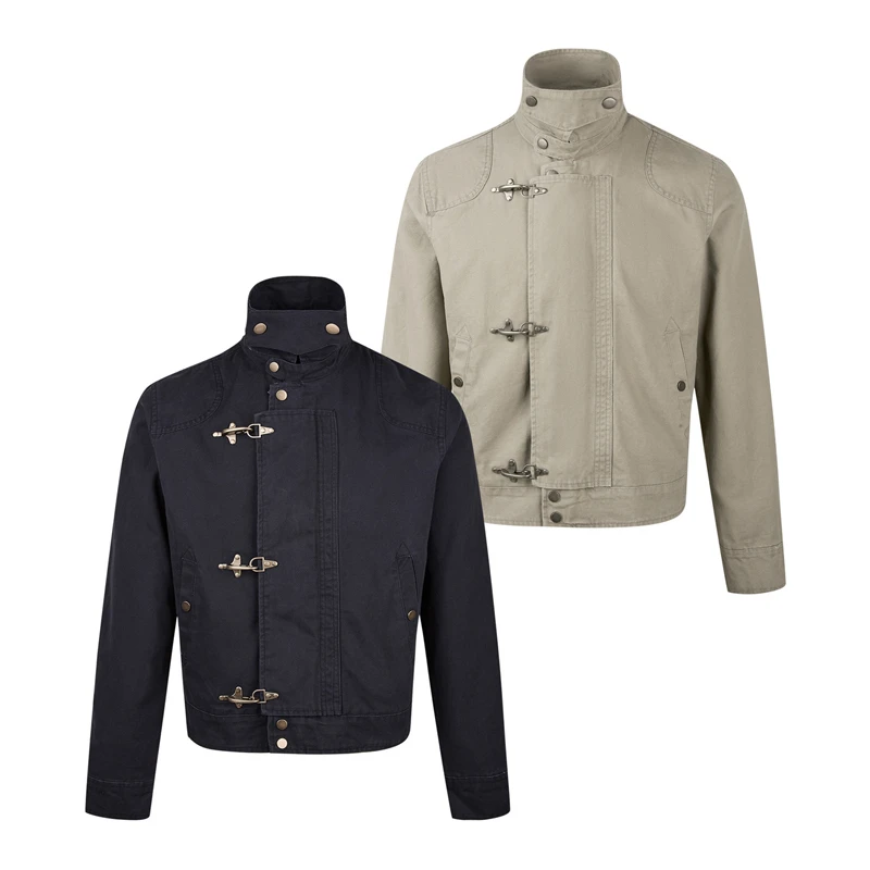 Syri 解构拼接龙虾扣飞机扣夹克外套男女复古vintage短款外套上衣