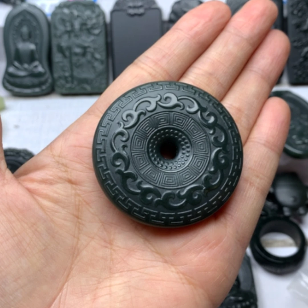 【闪购商品】颈饰未镶嵌和田玉用****3双面雕刻