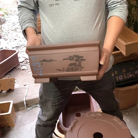 紫砂花盆手工制作