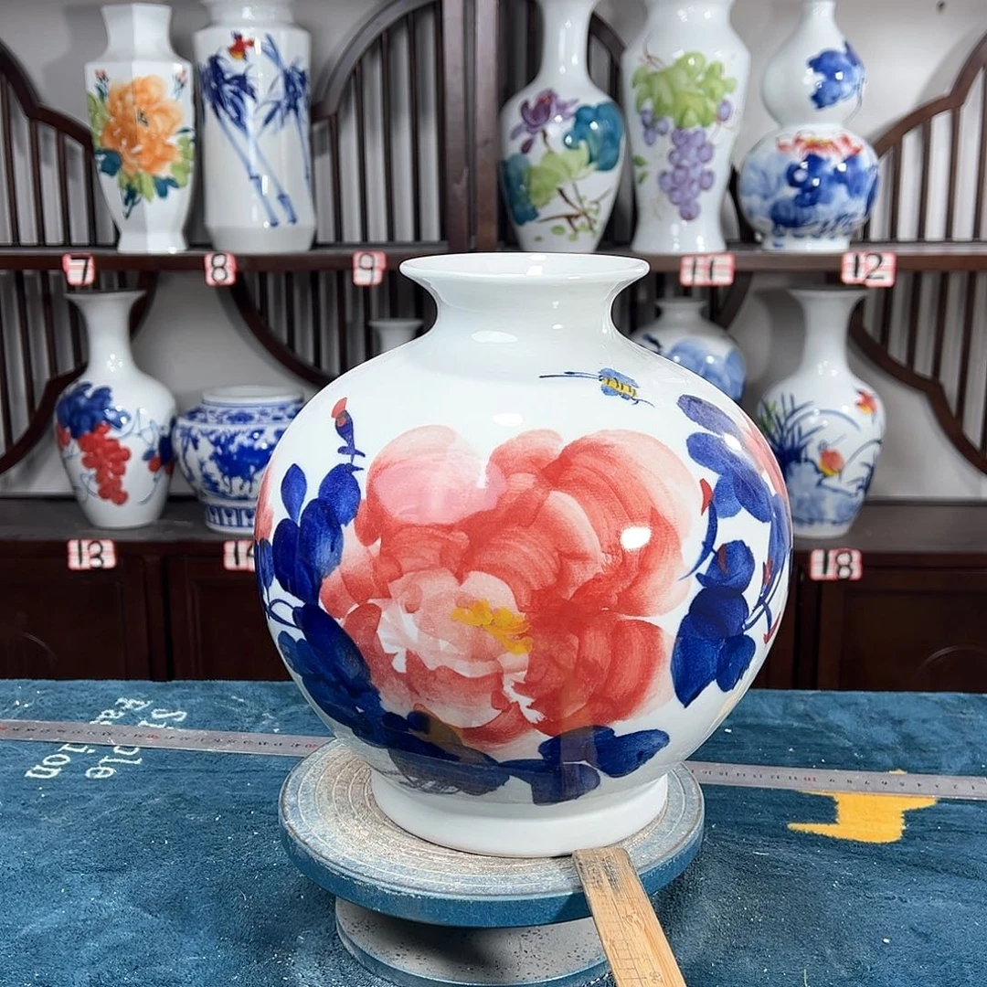 摆件景德镇陶瓷石红牡
