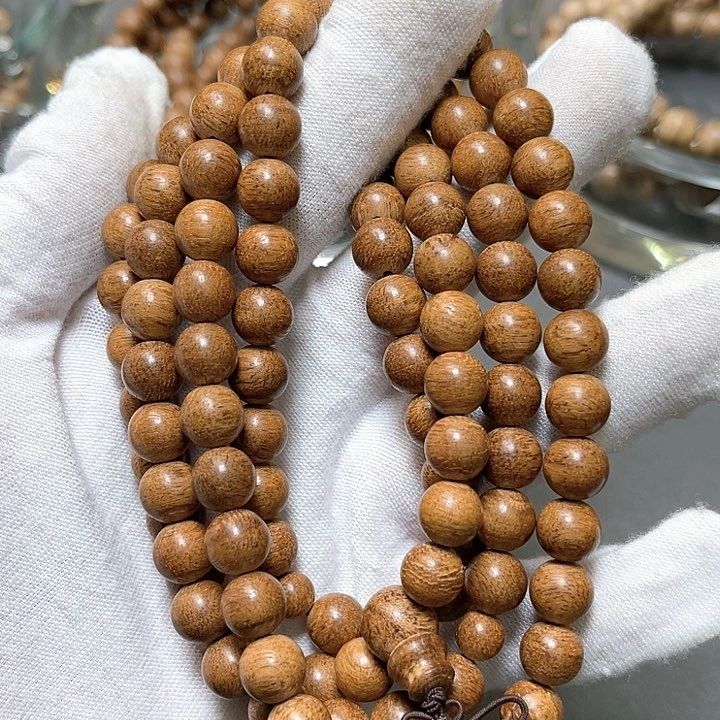 沉香手串芽庄古董老料30/8mm9分沉珍藏品