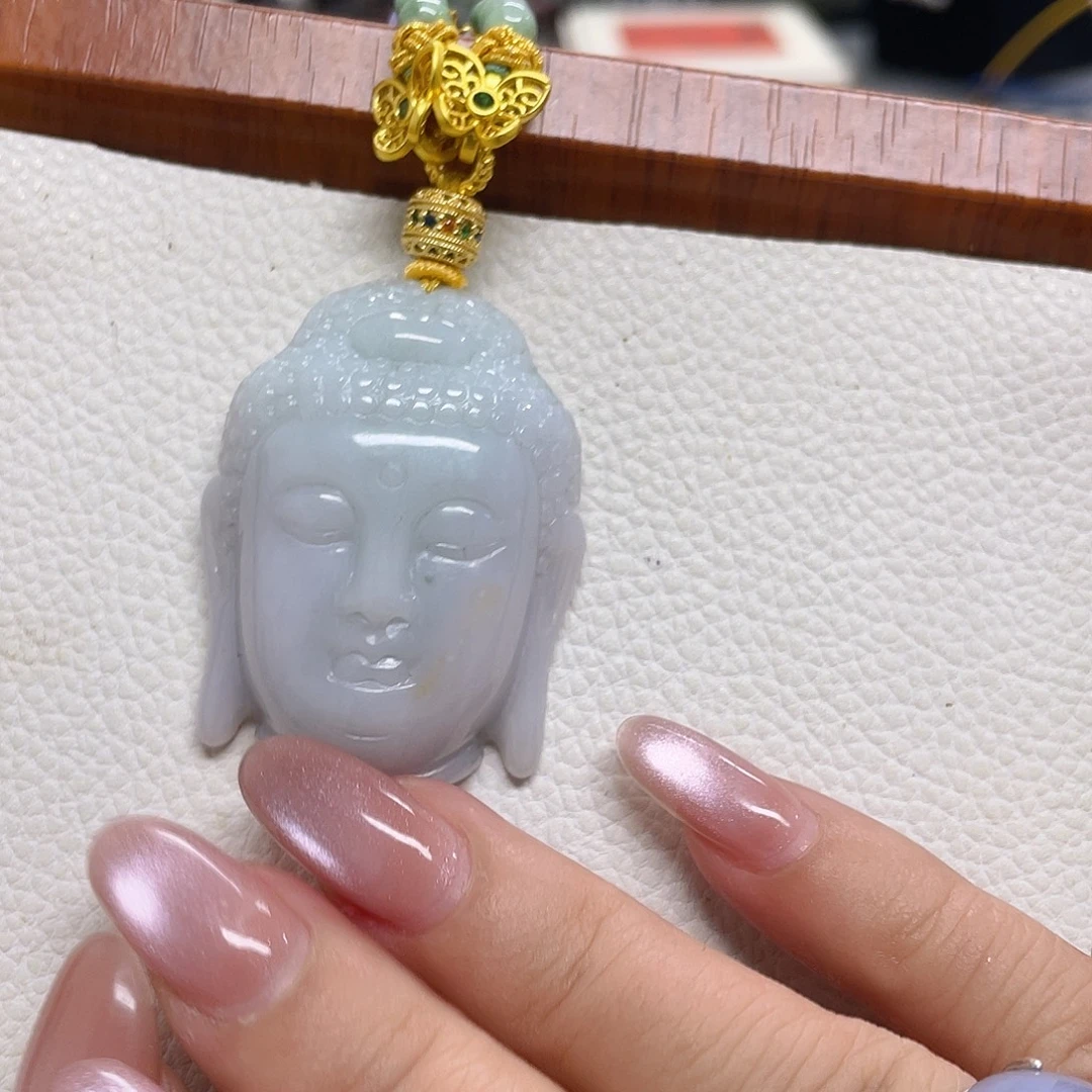 翡翠未镶嵌颈饰佛吊坠