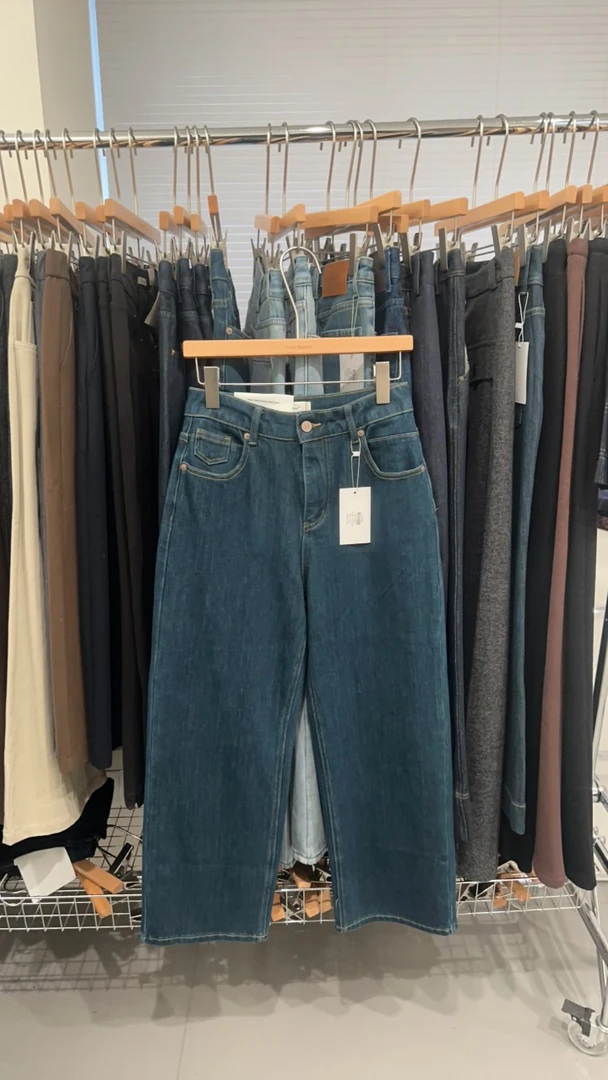 牛子加绒烟管小直筒裤