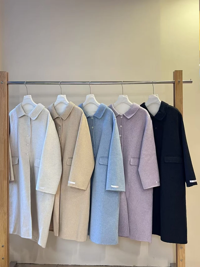 120斤的大杨 胖mm高级感毛大衣女秋冬中长款小个子马卡龙毛呢外套