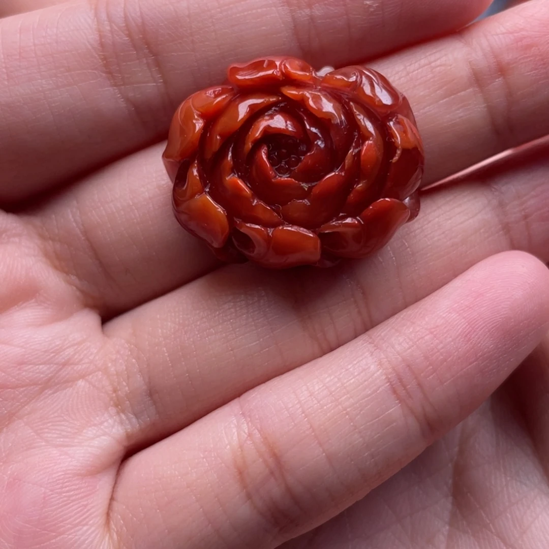 未镶嵌南红玛瑙珠宝奇石牡丹花