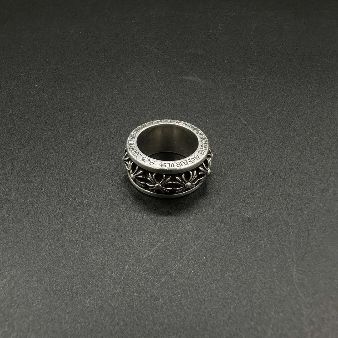 99新 maje （jp）509 Chrome Hearts 克罗心 旋转十字花戒指 10码