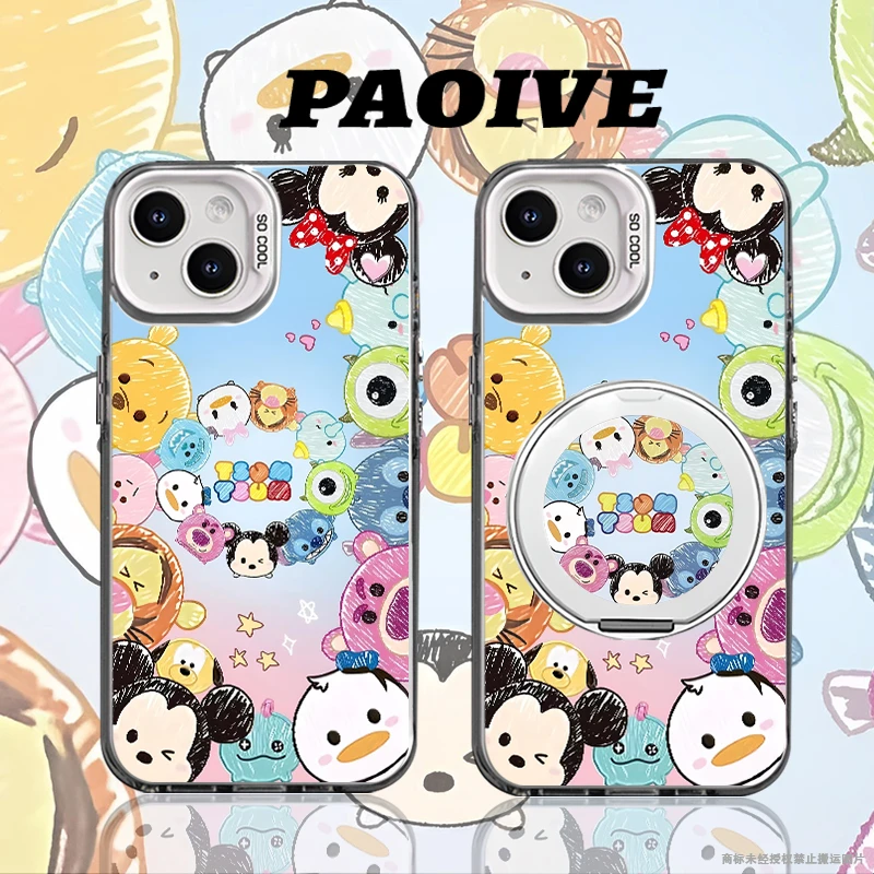 适用苹果华为vivo一加iPhone14小米三星迪士尼防摔彩银手机壳