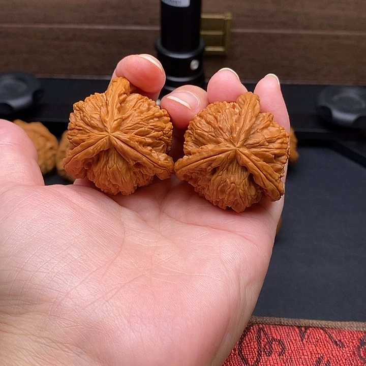 真***生把件文玩核桃白奔