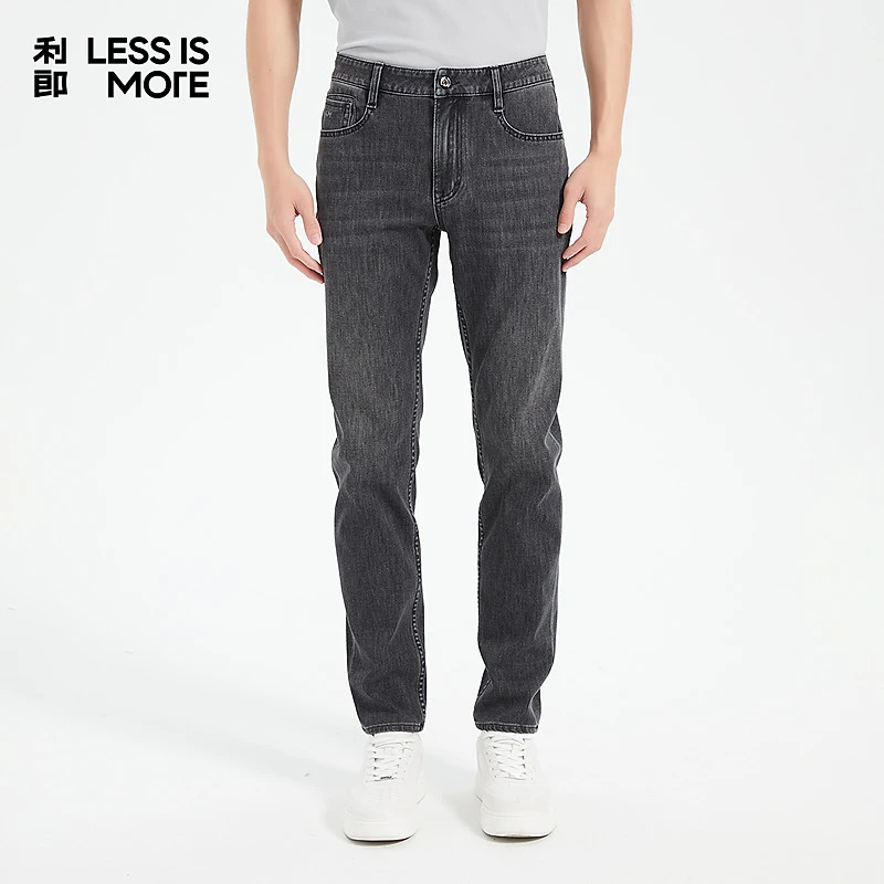 【方正有型】利郎LESSISMORE牛仔裤长裤水洗男春季百搭休闲裤修身男