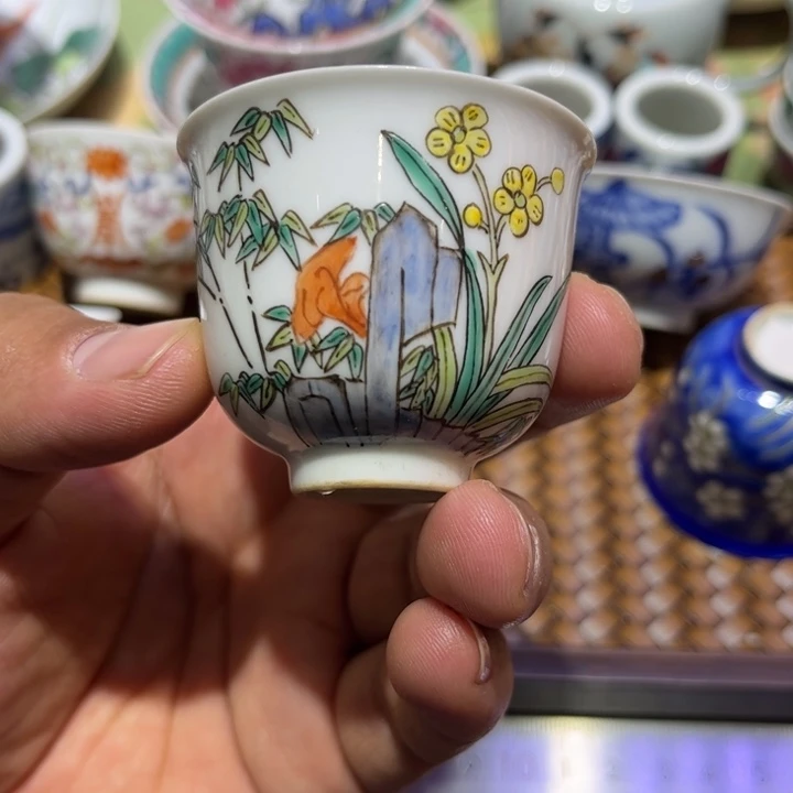 纯手绘精品盖碗杯