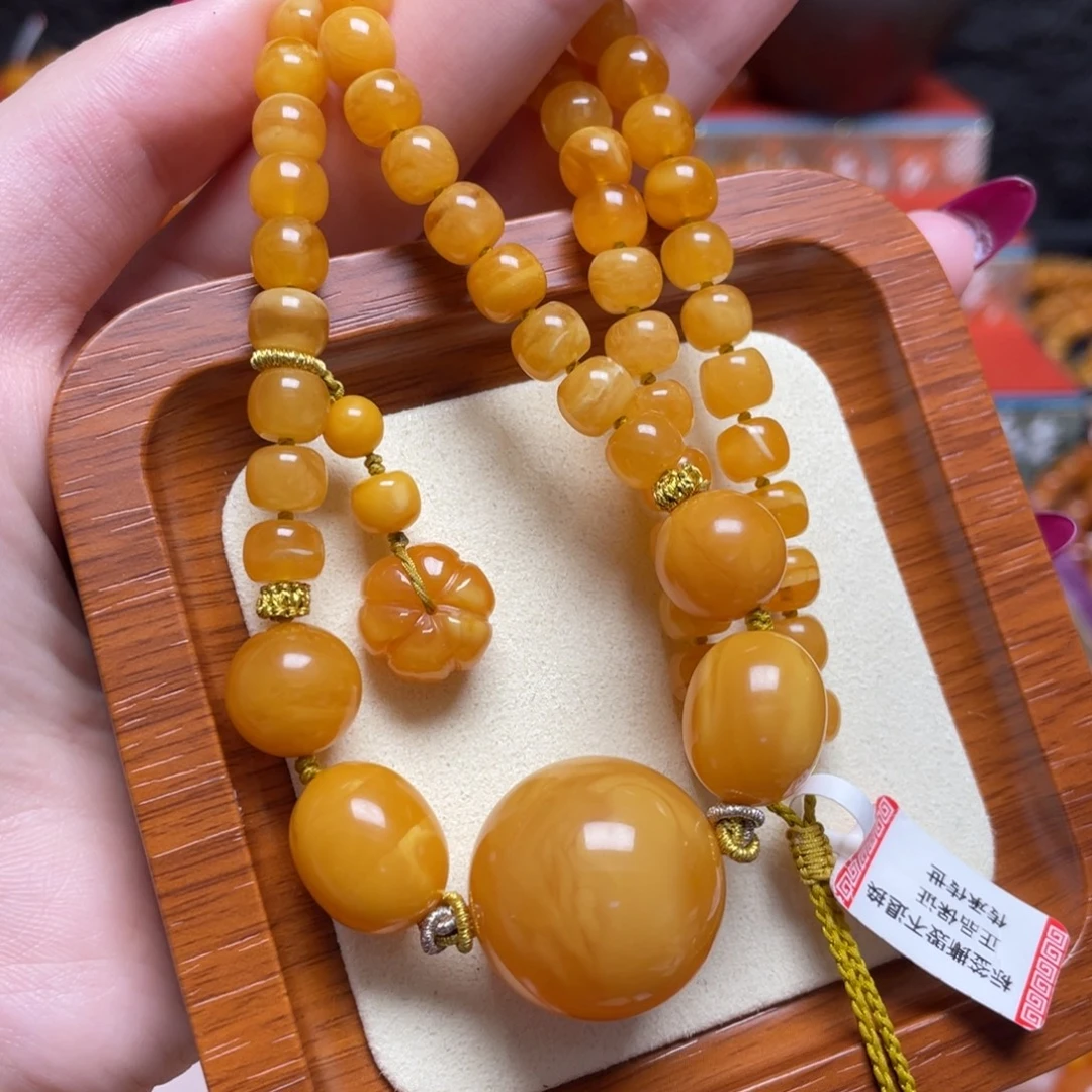 蜜蜡颈饰未镶嵌项链
