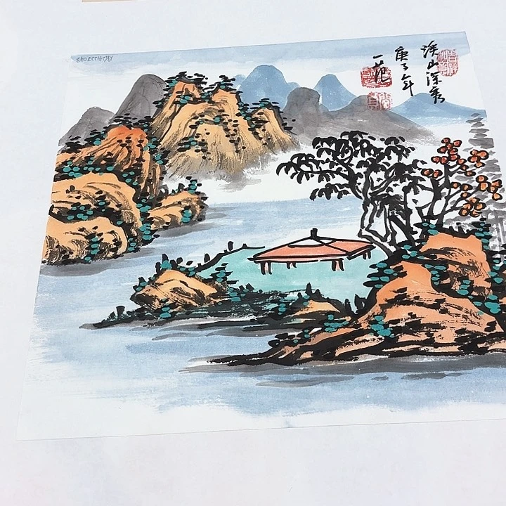 国画姜国华老师国际展览原作