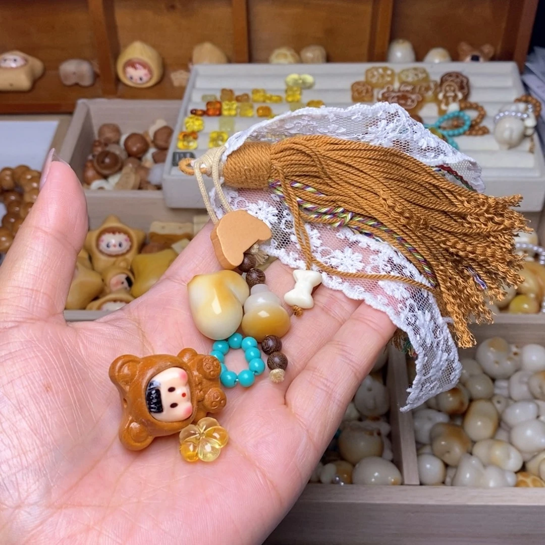 逃***夭猴头核桃手串多妹小花0.58克绿卡爱心焦糖玛奇朵