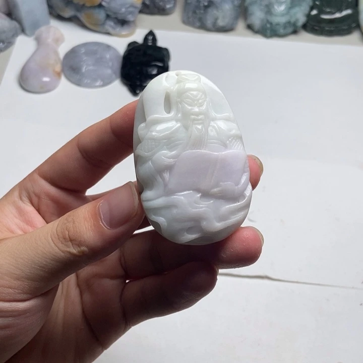 未镶嵌定制翡翠关公4