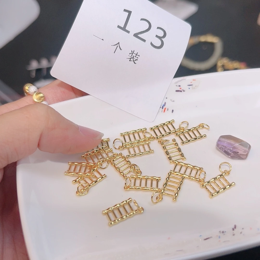 水晶珠宝半成品银S925镀金镶嵌123