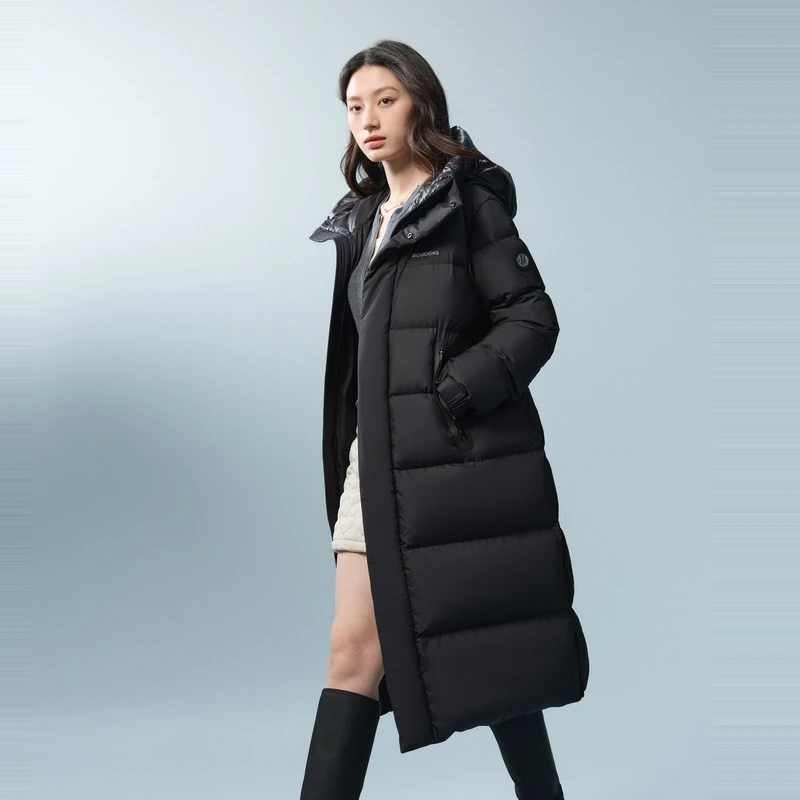 【波司登】24年秋冬季新款简约百搭保暖过膝长款羽绒服B40145950DY