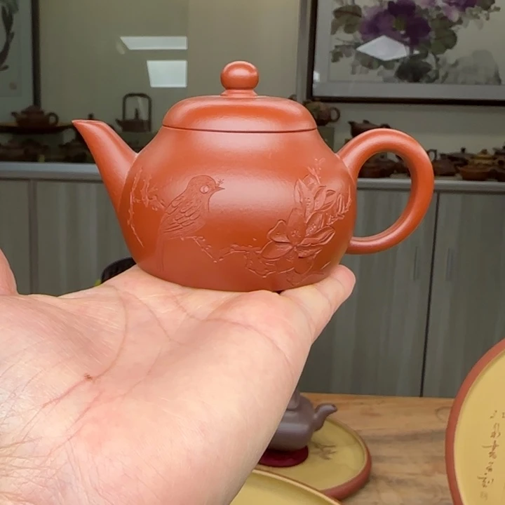 茶壶紫砂朱泥110 c C夫妻双国工作品