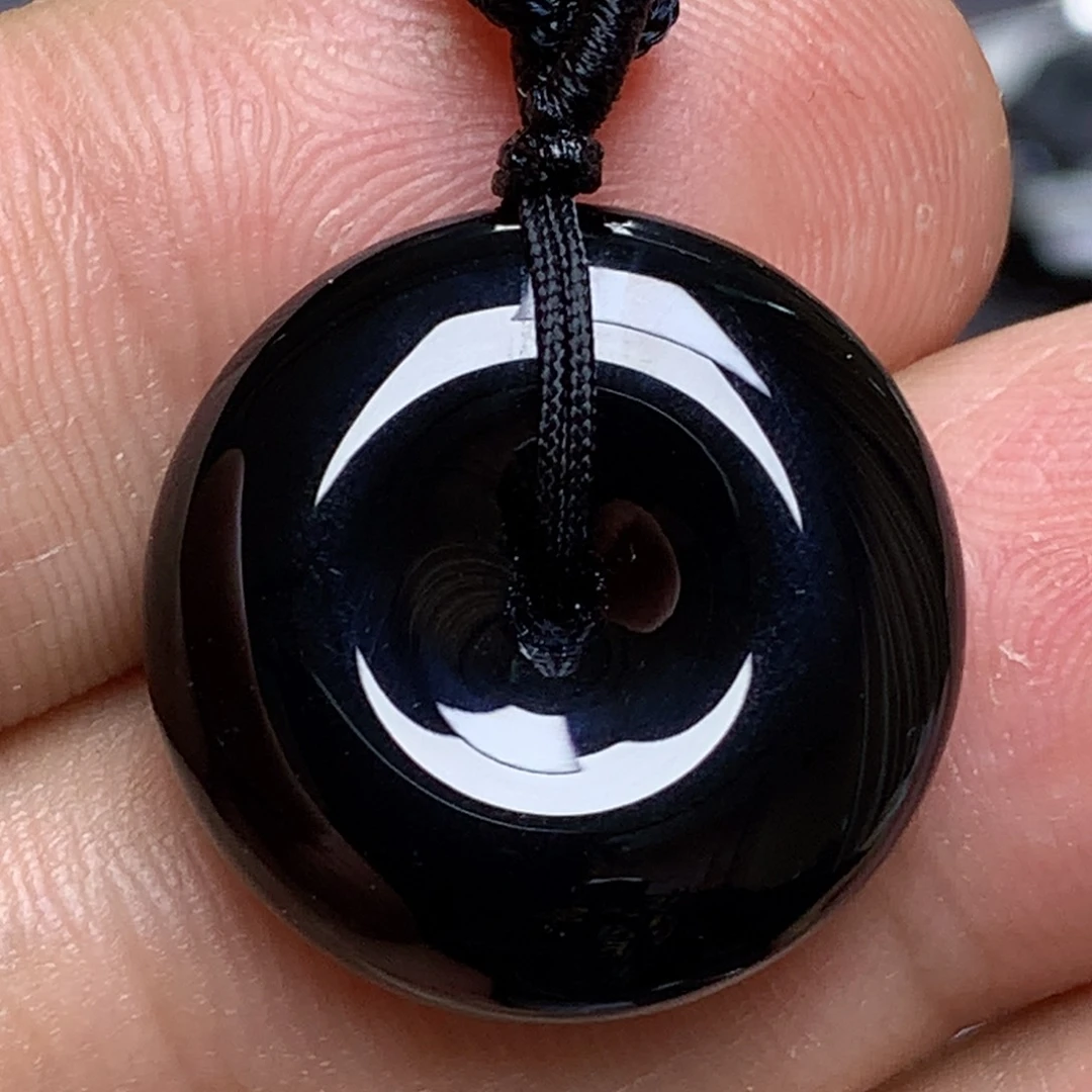 颈饰未镶嵌翡翠墨翠平安扣