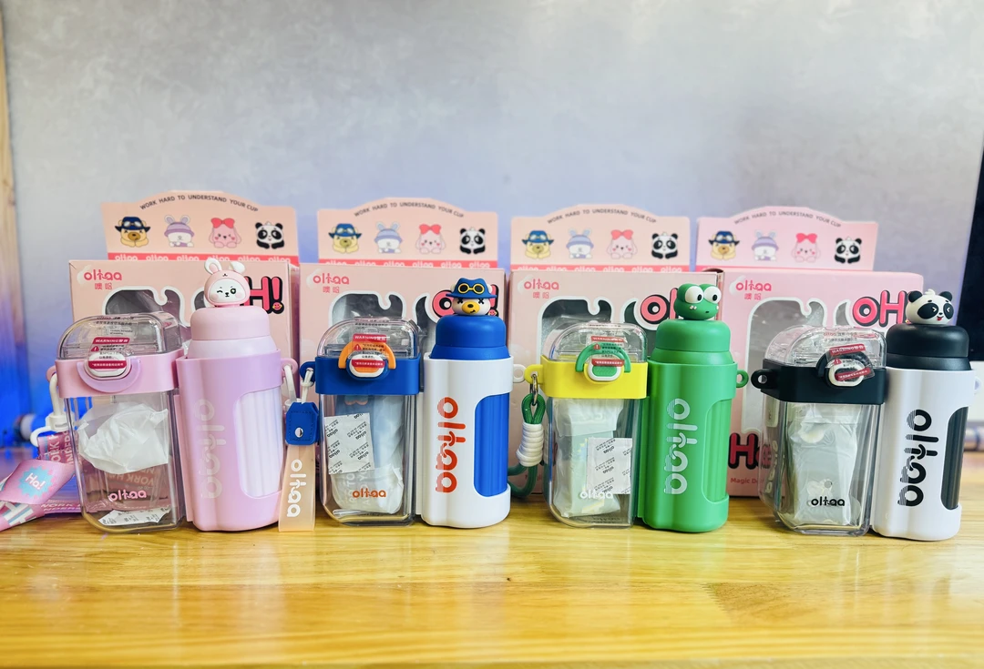 魔力双拼保温杯儿童316不锈钢水壶男孩上学专用女生吸管