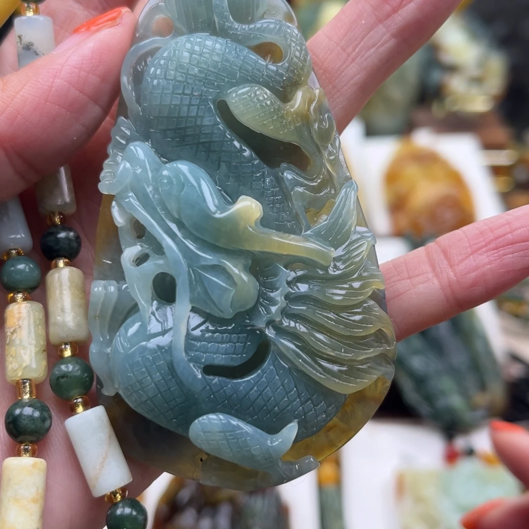 岫玉未镶嵌挂件挂件