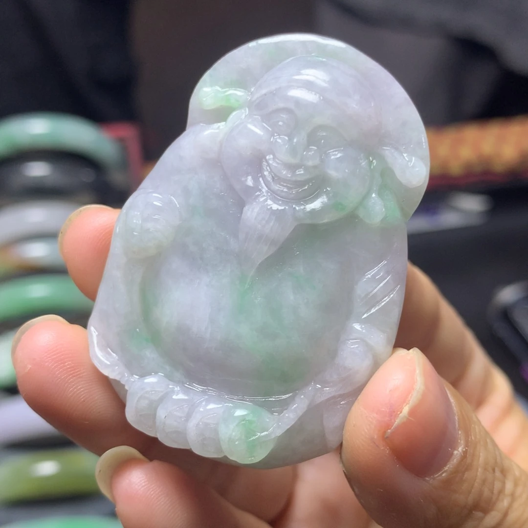 定制翡翠未镶嵌翡翠财神