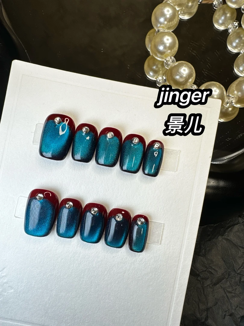 【那片海】景儿纯手工穿戴甲B0008