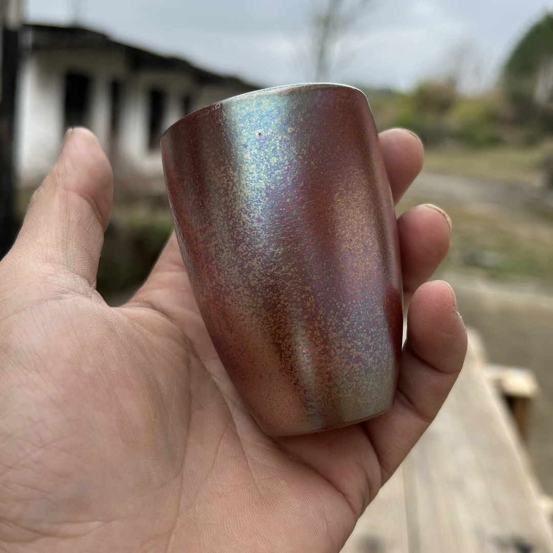 养彩柴烧原矿手工制作陶瓷茶具杯子复古新柴烧柴房
