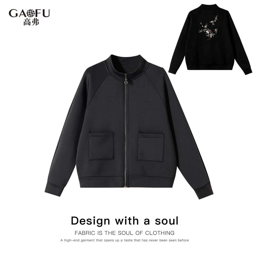 高弗/GAOFU 【正品保障】【加厚加绒空气层】【万针刺绣】外套女A5645