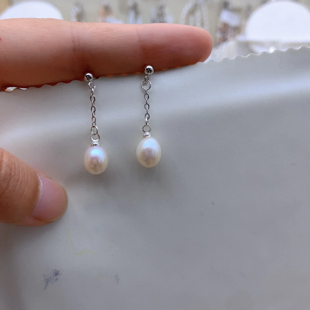 淡水珍珠银S925镶嵌颈饰