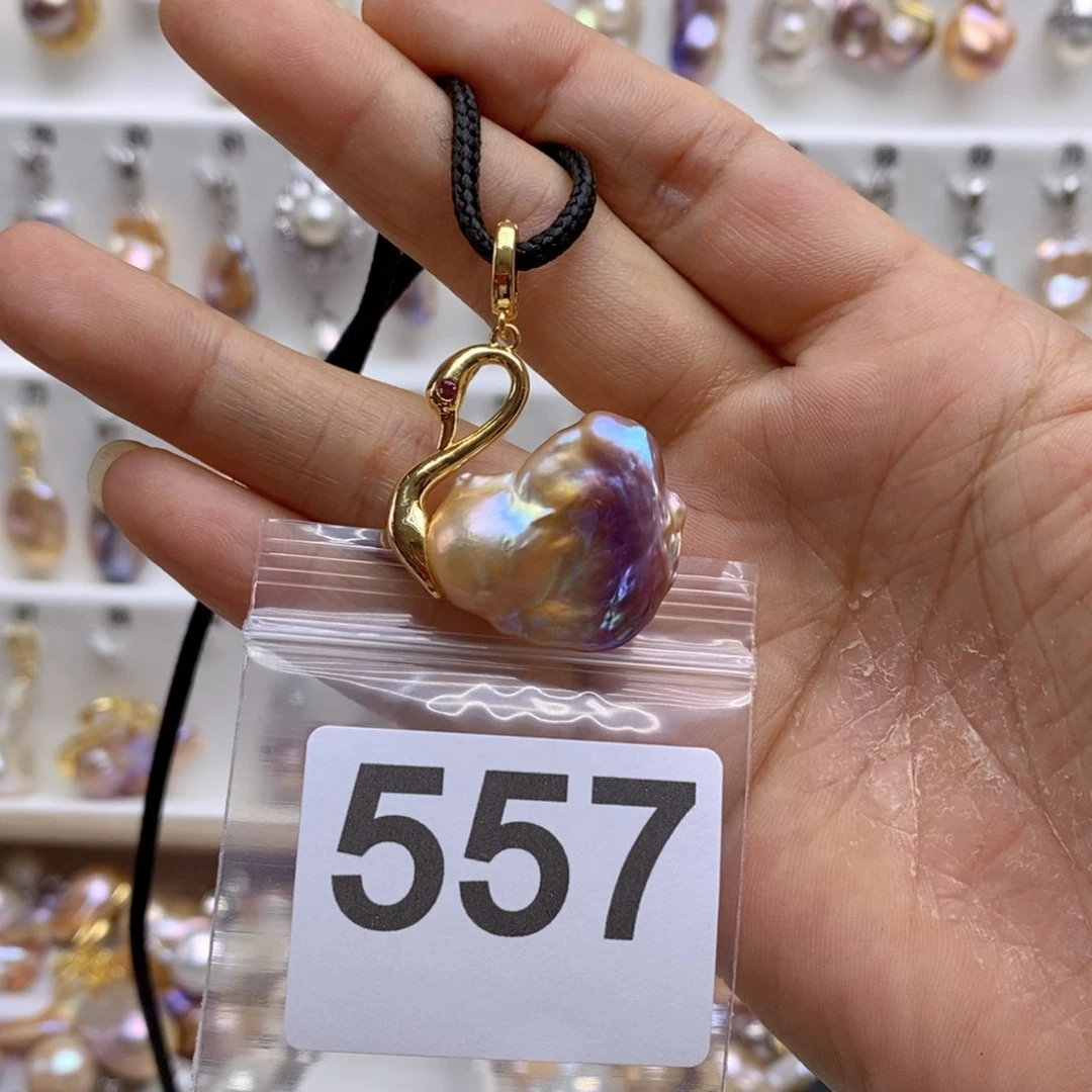 淡水珍珠颈饰银S925镶嵌?**?557