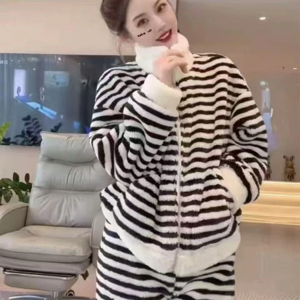 【反季浮力】2025新款睡衣情侣加绒加厚保暖睡袍可外穿睡衣家居服