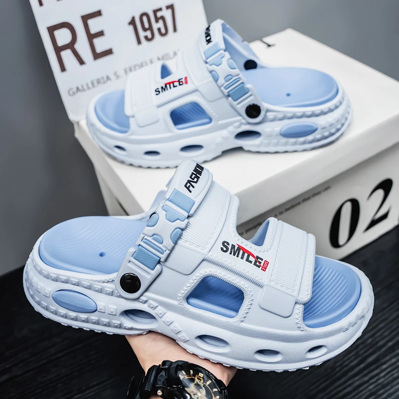 凉鞋男款夏季外穿防滑防臭厚底拖鞋休闲运动沙滩鞋开车两用凉拖鞋