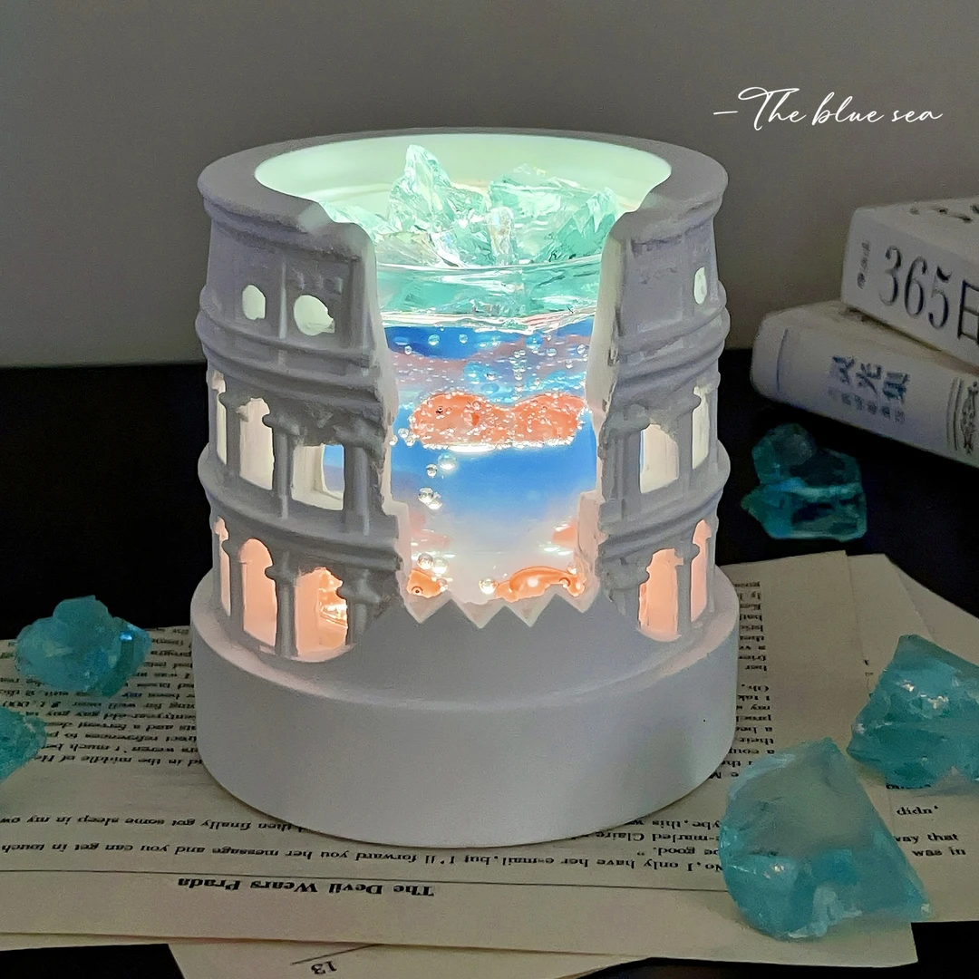 罗马金鱼扩香石无火香薰小夜灯蜡烛桌面摆件闺蜜女男生日礼物女生