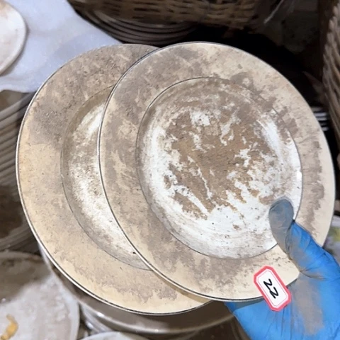 瓷片国营厂库存微瑕19厘米22