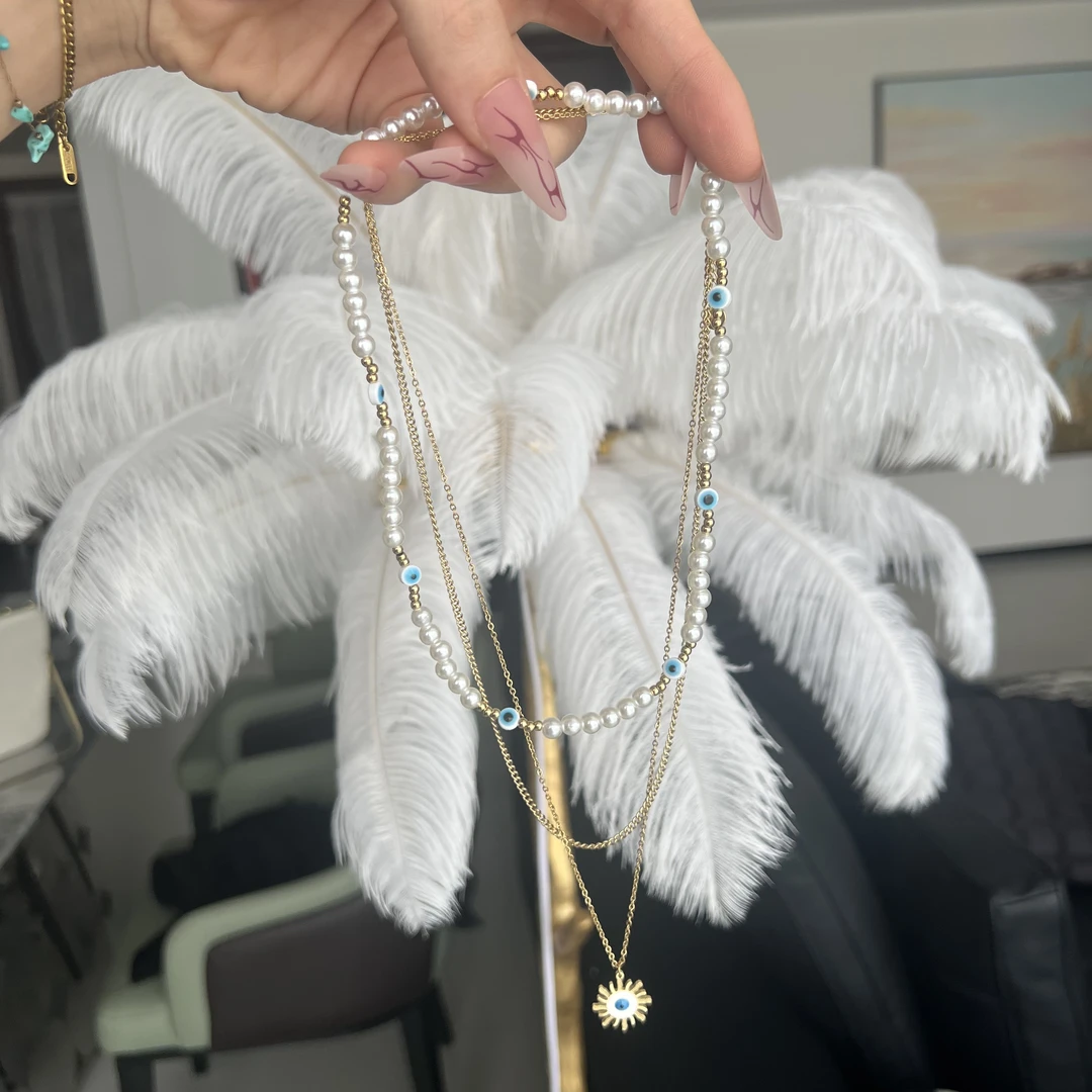 不锈钢项链 欧美风格欧美风女百搭长款欧若假日风项链1024