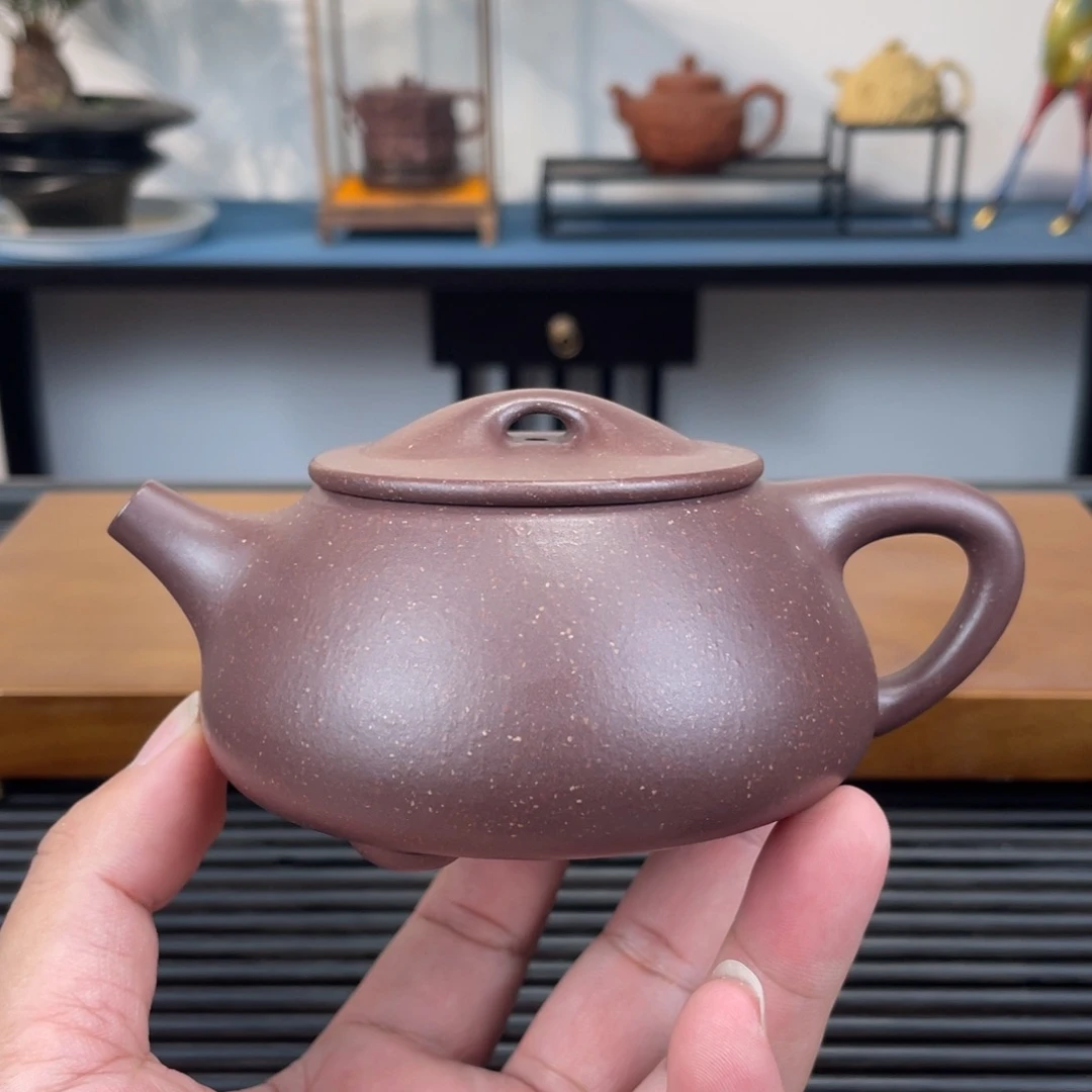 紫砂茶壶底槽青景舟石瓢230cc