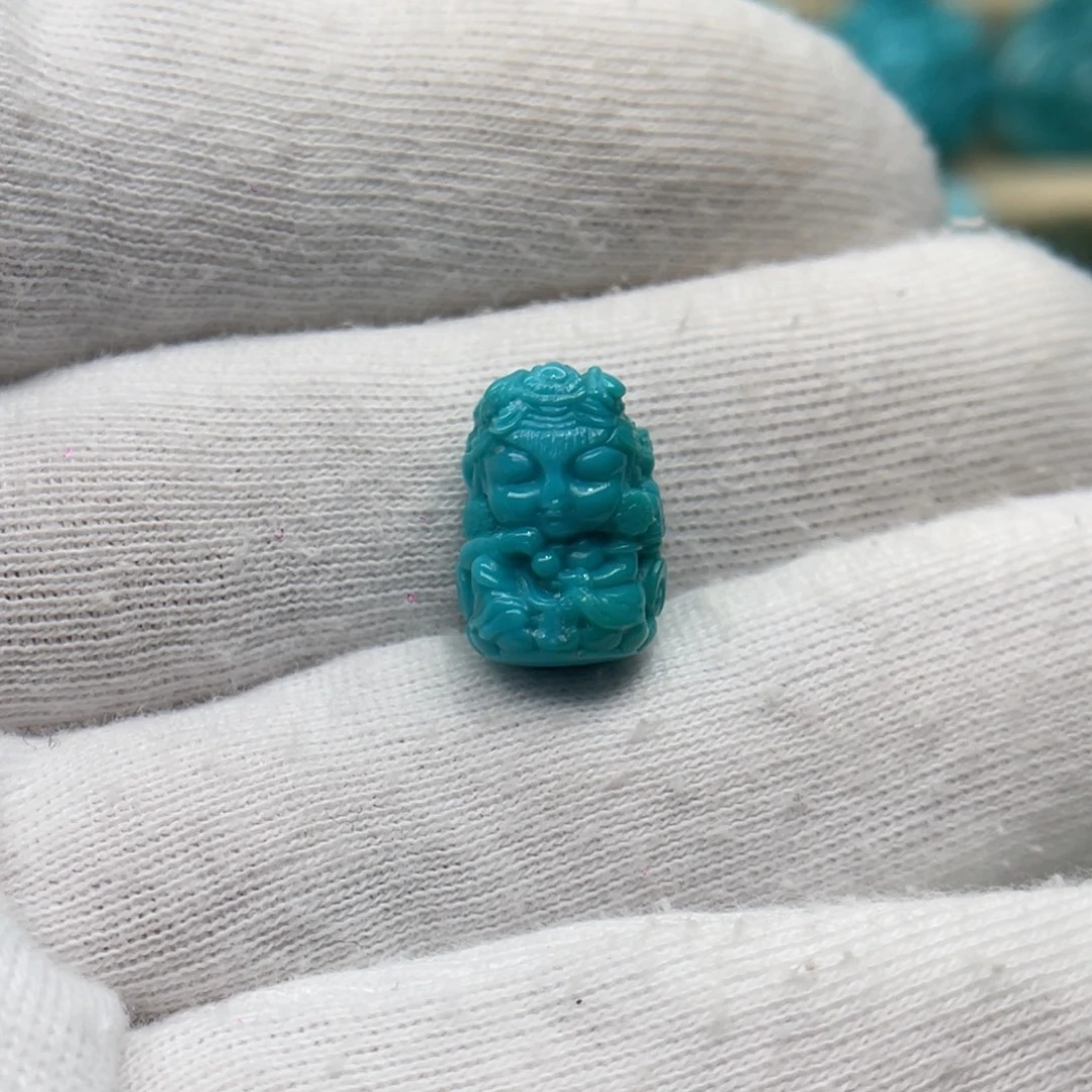 绿松石未镶嵌颈饰卡10.2-13.3-8.8