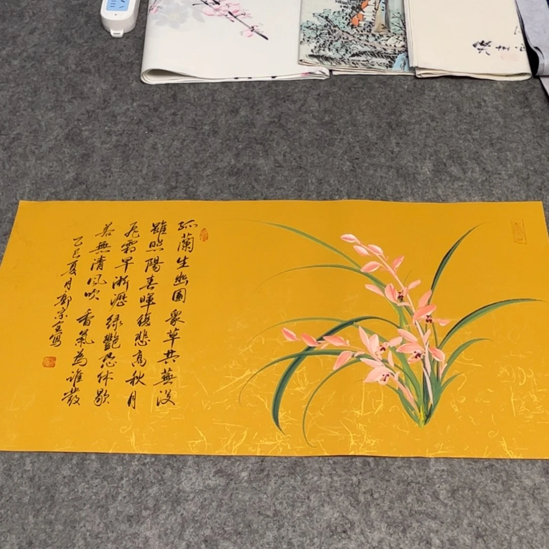 国画12.12纯手绘无边框作品