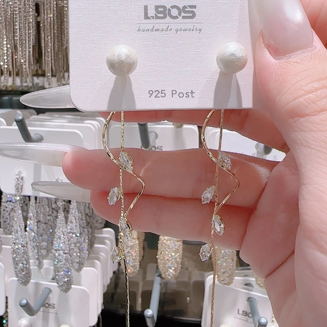 锆石铜合金925银耳环