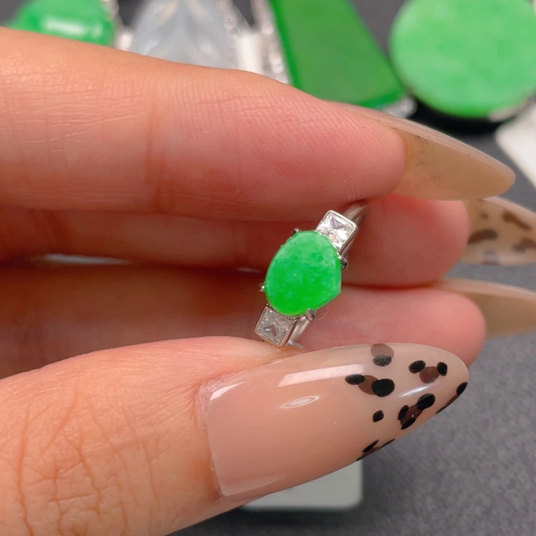 翡翠银S925镶嵌吊坠(不含链)