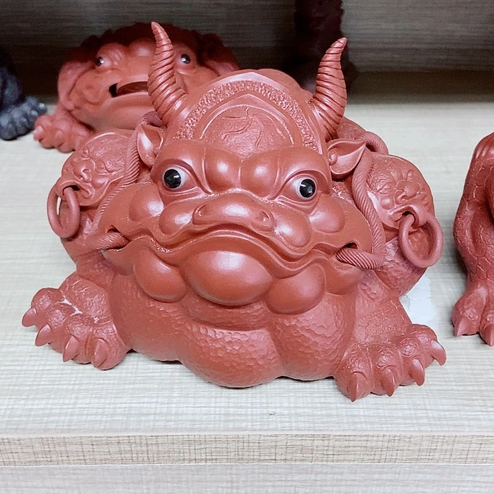 李***明紫砂茶宠宜兴紫砂牛蟾