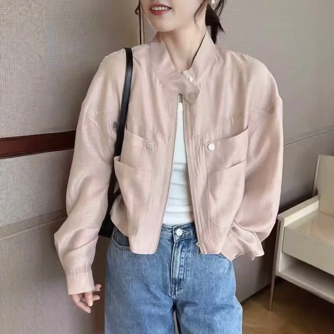 春夏新品！女士立领大口袋洋气防晒外套F767