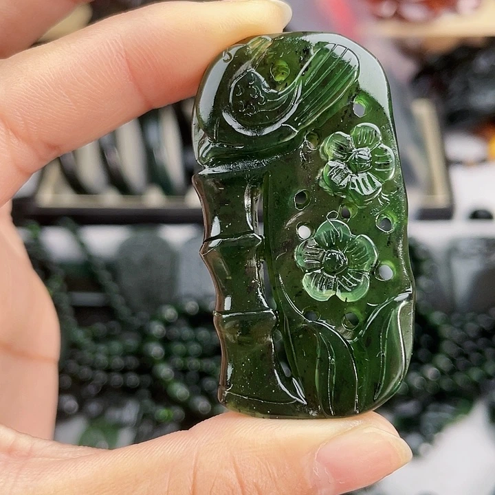 蛇纹石玉未镶嵌手串泰山玉喜上眉梢