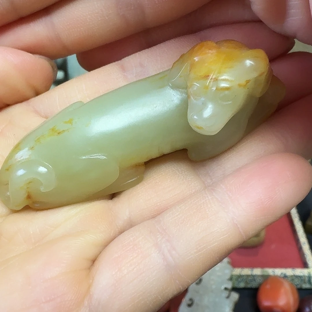 和田玉未镶嵌挂件意*